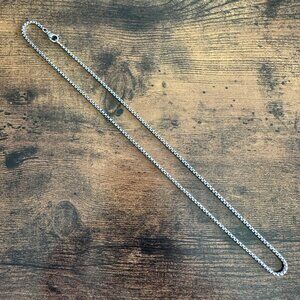 David Yurman Small Box Chain Necklace in Sterling Silver - 2.7mm - 22"